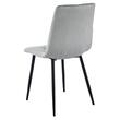 Set 6 scaune bucatarie/living, Artool, Libra, catifea gri, picioare metal negru, 44x40x88.5 cm