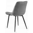 Set 4 scaune bucatarie/living, Artool, Bera, catifea gri, picioare metal negru, 54x60x88 cm