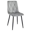 Set 6 scaune bucatarie/living, Artool, Libra, catifea gri, picioare metal negru, 44x40x88.5 cm
