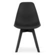 Set 4 scaune bucatarie/living, Artool, Kito, PP negru, picioare lemn negru, 46x54.5x80 cm