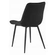 Set 4 scaune bucatarie/living, Artool, Bera, catifea neagra, picioare metal negru, 54x60x88 cm