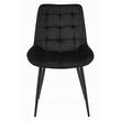 Set 4 scaune bucatarie/living, Artool, Bera, catifea neagra, picioare metal negru, 54x60x88 cm