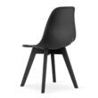 Set 4 scaune bucatarie/living, Artool, Kito, PP negru, picioare lemn negru, 46x54.5x80 cm