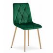 Set 6 scaune bucatarie/living, Artool, Libra, catifea verde, metal natur, Artool, 45x54x86.5 cm