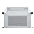 Sezlong de plaja, 2 in 1, cu roti, parasolar, gri, 62x115x91 cm