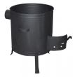 Soba, cazan, cu ceaun emailat 30 L, disc fonta 50 cm, burlan, cot, 50x67 cm