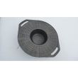 Soba, cazan, cu ceaun emailat 30 L, disc fonta 52 cm, burlan, cot, 50x67 cm