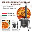 Soba cu ceaun, burlane, 36 cm, ceaun de 14 L, polonic, Strend Pro
