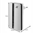 Sonerie wireless, 150 m, 51 tonuri, alimentare retea, alb, IP44, 10x6.5x6 cm, Malatec