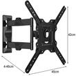 Suport TV de perete, Izoxis, reglabil, max 27 kg, 32-58