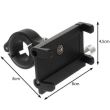 Suport de telefon pentru bicicleta, aluminiu, cu cauciuc, negru, 8x4.5x8 cm, Trizand