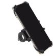 Suport de telefon pentru bicicleta, aluminiu, cu cauciuc, negru, 8x4.5x8 cm, Trizand