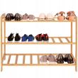 Suport depozitat incaltaminte, lemn bambus, 3 polite, Springos