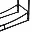 Suport lemne semineu pentru interior/exterior, metalic, negru, cu 4 accesorii, 2 carlige detasabile, 84x33x76 cm