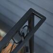 Suport lemne semineu pentru interior/exterior, metalic, negru, cu 4 accesorii, baza inaltata, 75x30x60 cm