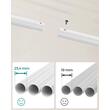 Suport mobil cu roti pentru haine, Artool, cu raft incaltaminte, otel, alb, max 100 kg, 103.5x52.5x155 cm