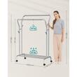 Suport mobil cu roti pentru haine, Artool, cu raft incaltaminte, otel, argintiu, max 100 kg, 103.5x52.5x155 cm