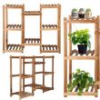 Suport pentru ghivece de flori, lemn, 5 niveluri, 8 locuri, 85x25x70 cm, Springos