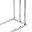 Suport pentru prosoape de baie, metalic + bambus, 3 brate, argintiu, 45x21.5x84 cm, Springos