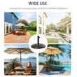 Suport pentru umbrela 35/38/48 mm, rotund, HDPE, metal, imitatie ratan, maro, 53x35.5 cm