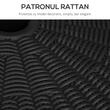 Suport pentru umbrela 38-48 mm, rotund, HDPE si otel, imitatie ratan, negru, 51x36 cm