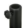 Suport pentru umbrela 38-48 mm, rotund, HDPE si otel, imitatie ratan, negru, 51x36 cm