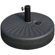 Suport pentru umbrela 38-48 mm, rotund, HDPE si otel, negru, 51x28 cm