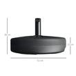 Suport pentru umbrela 38-48 mm, rotund, HDPE si otel, negru, 51x28 cm