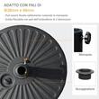 Suport pentru umbrela 38-48 mm, rotund, HDPE si otel, negru, 51x28 cm