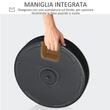 Suport pentru umbrela 38-48 mm, rotund, HDPE si otel, negru, 51x28 cm