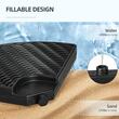Suport pentru umbrela cu articulatie tip banana, set 4 elemente, HDPE, negru, 100x8 cm