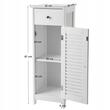Dulap baie, Vasagle, placa MDF, 1 raft, 1 usa, 1 sertar, alb, 32x30x87cm