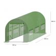 Sera de gradina, tip tunel, 6 ferestre, cadru metalic, folie PE + PP, 2x3.5x2 m, Chomik