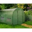 Sera de gradina, tip tunel, 6 ferestre, cadru metalic, folie PE + PP, 2x3.5x2 m, Chomik