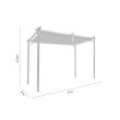 Pergola gradina/terasa, retractabila, gri, 3x3x2.3 m