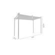 Pergola de gradina gri 2.95x3.95x2.3 m