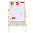 Tabla educativa tip sevalet, cu 2 fete, socotitoare, lemn, 41x32x67 cm, Kruzzel 