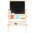 Tabla educativa tip sevalet, cu 2 fete, socotitoare, lemn, 41x32x67 cm, Kruzzel 