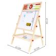 Tabla educativa tip sevalet, cu 2 fete, socotitoare, lemn, 41x32x67 cm, Kruzzel 