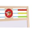 Tabla educativa tip sevalet, cu 2 fete, socotitoare, lemn, 41x32x67 cm, Kruzzel 