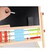 Tabla educativa tip sevalet, cu 2 fete, socotitoare, lemn, 41x32x67 cm, Kruzzel 