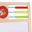Tabla educativa tip sevalet, cu 2 fete, socotitoare, marker, burete, creta, lemn, 41x32x67 cm, Kruzzel