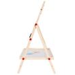 Tabla educativa tip sevalet, cu 2 fete, socotitoare, marker, burete, creta, lemn, 41x32x67 cm, Kruzzel