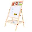 Tabla educativa tip sevalet, cu 2 fete, socotitoare, marker, burete, creta, lemn, 41x32x67 cm, Kruzzel