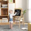 Tabla tip sevalet pentru desen/pictura, cu 2 fete, 3 in 1, 2 compartimente, 58x50.5x109 cm