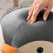 Taburet pentru copii, model pinguin, textil, lemn, gri si alb, max 50 kg, 28x34 cm, Chomik