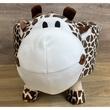 Taburet pentru copii, rotund, model girafa, textil, lemn, max 50 kg, 28x25 cm, Chomik