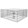 Tarc/cusca pentru caini, pisici, Springos, metal, pliabil, negru, 160x60 cm