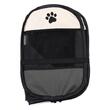 Tarc pentru animale de companie, Living basics, textil, pliabil, acoperis detasabil, gri si bej, 91x91x58 cm