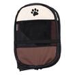 Tarc pentru animale de companie, Living basics, textil, pliabil, acoperis detasabil, maro si bej, 91x91x58 cm